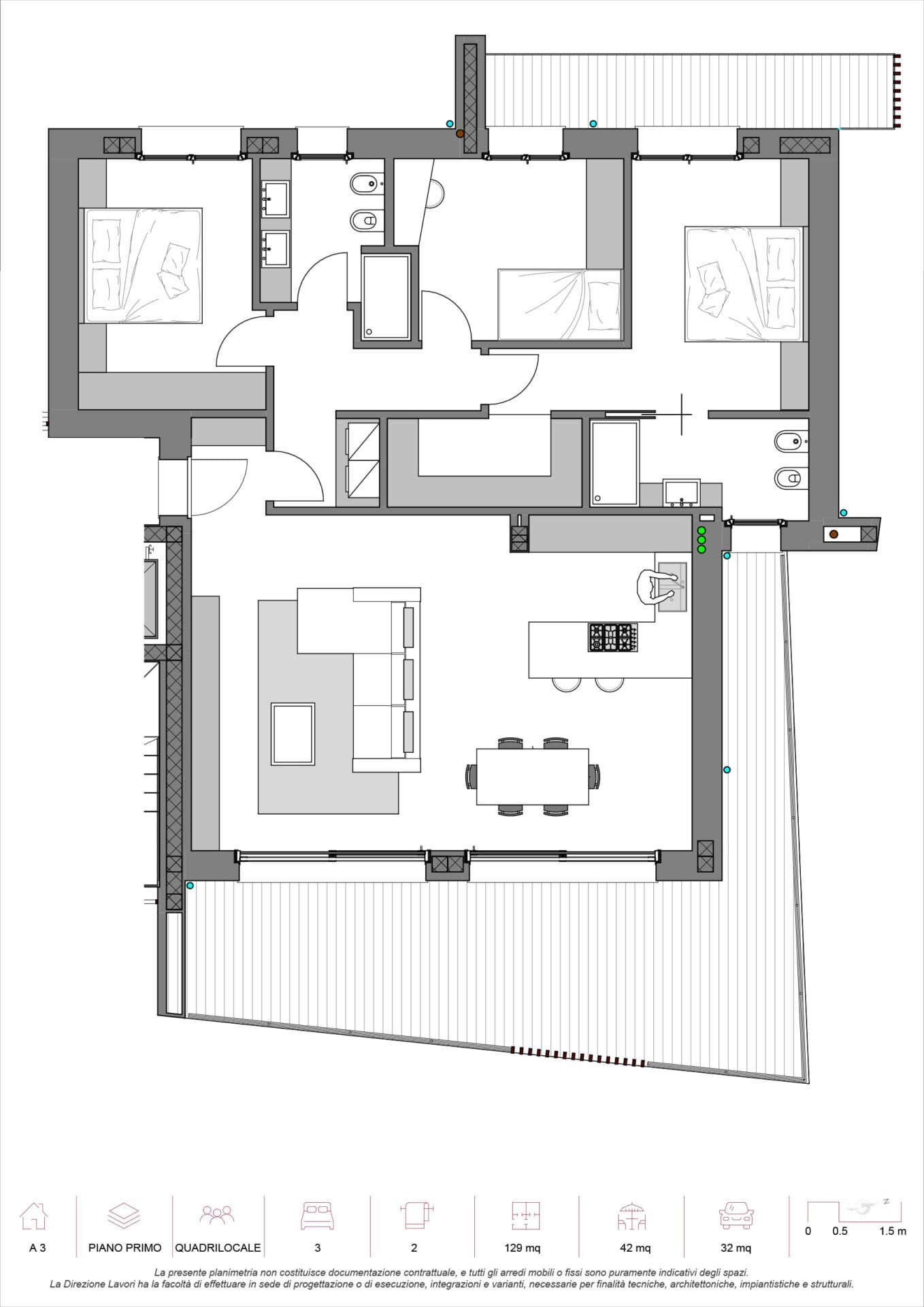 Alzano Lombardo – Quadrilocale A3 Piano Primo